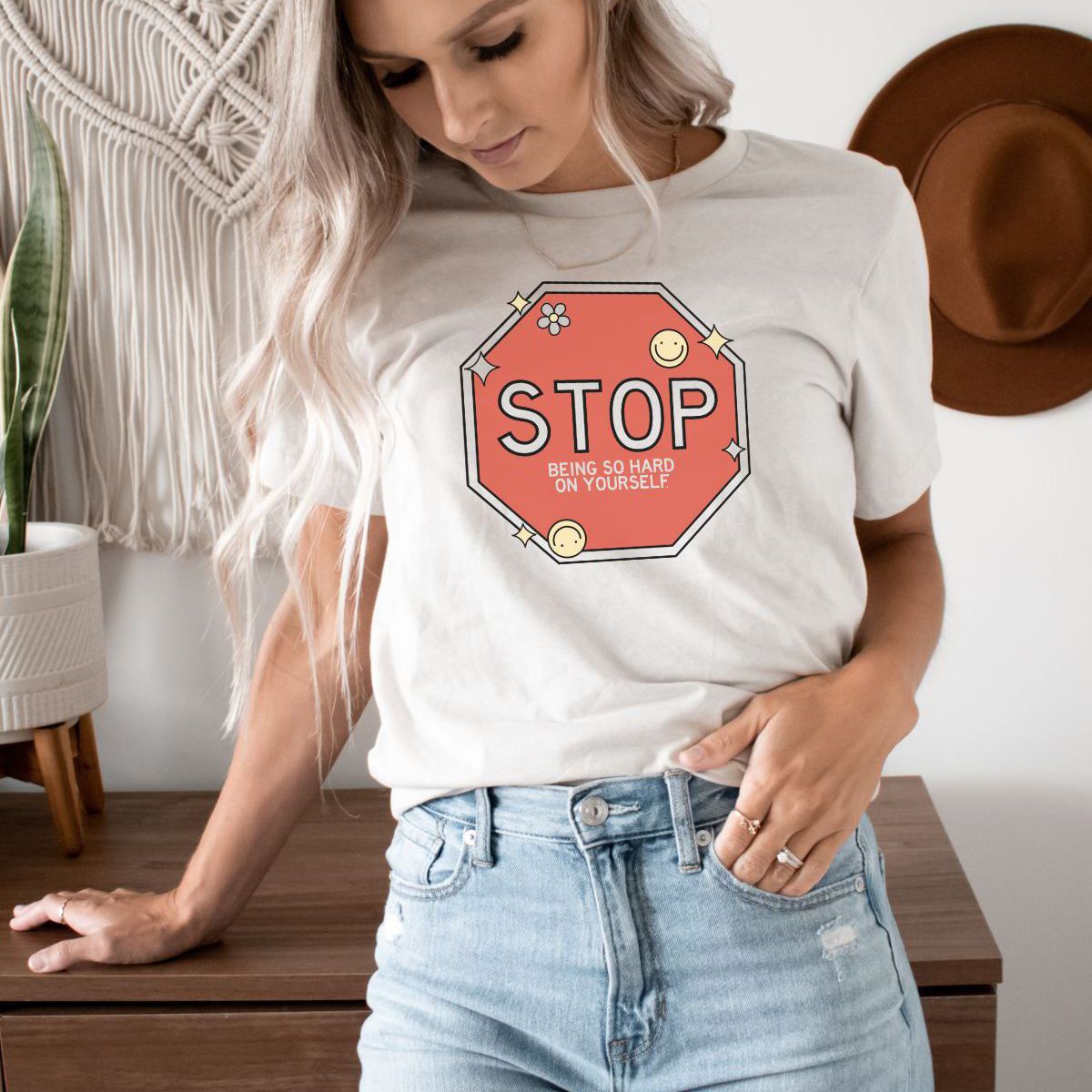 Stop Sign Womens T-Shirt Casual
