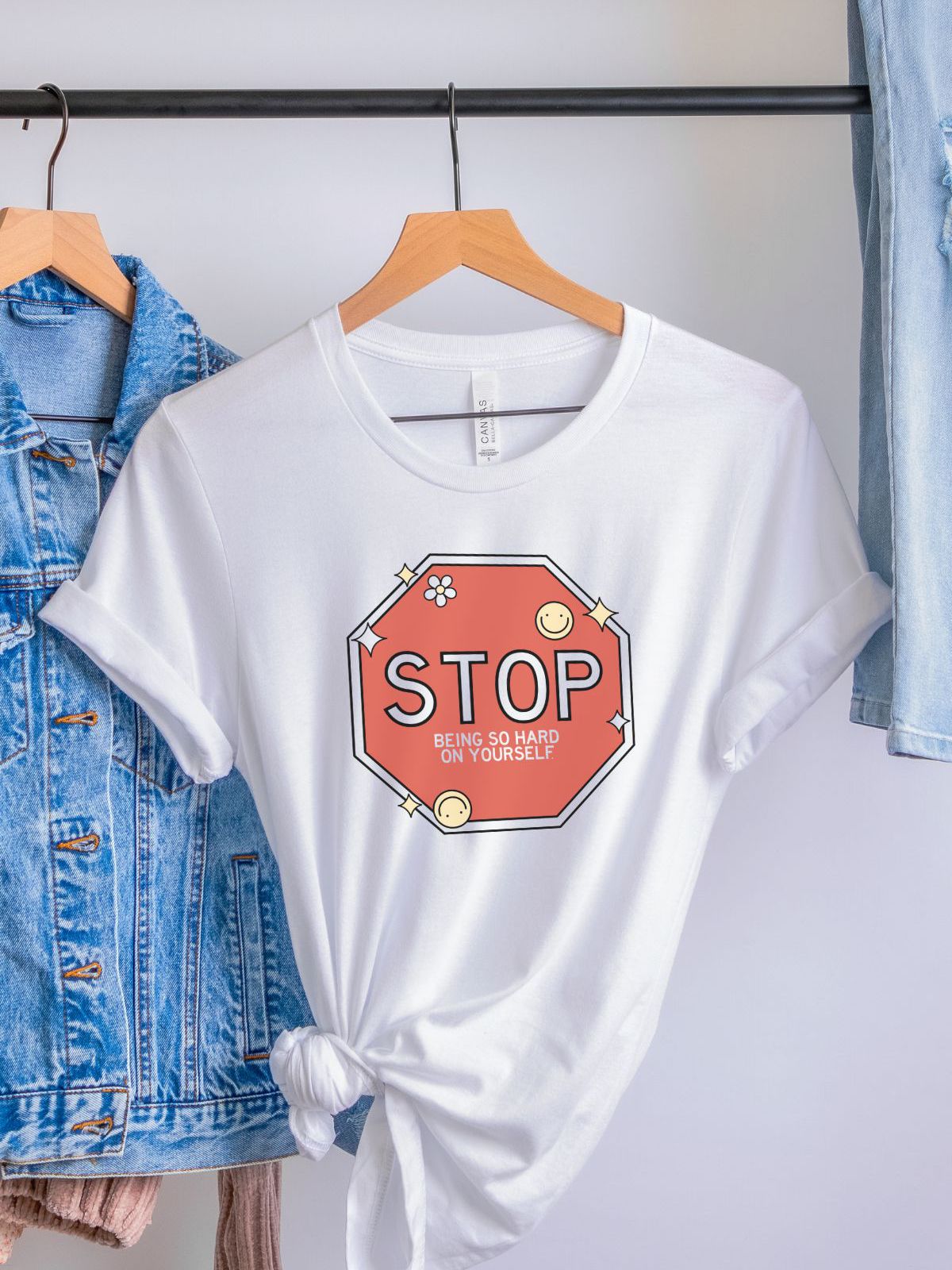 Stop Sign Womens T-Shirt Casual