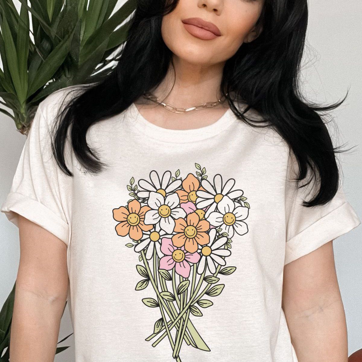 Floral Bouquet Womens T-Shirt Spring