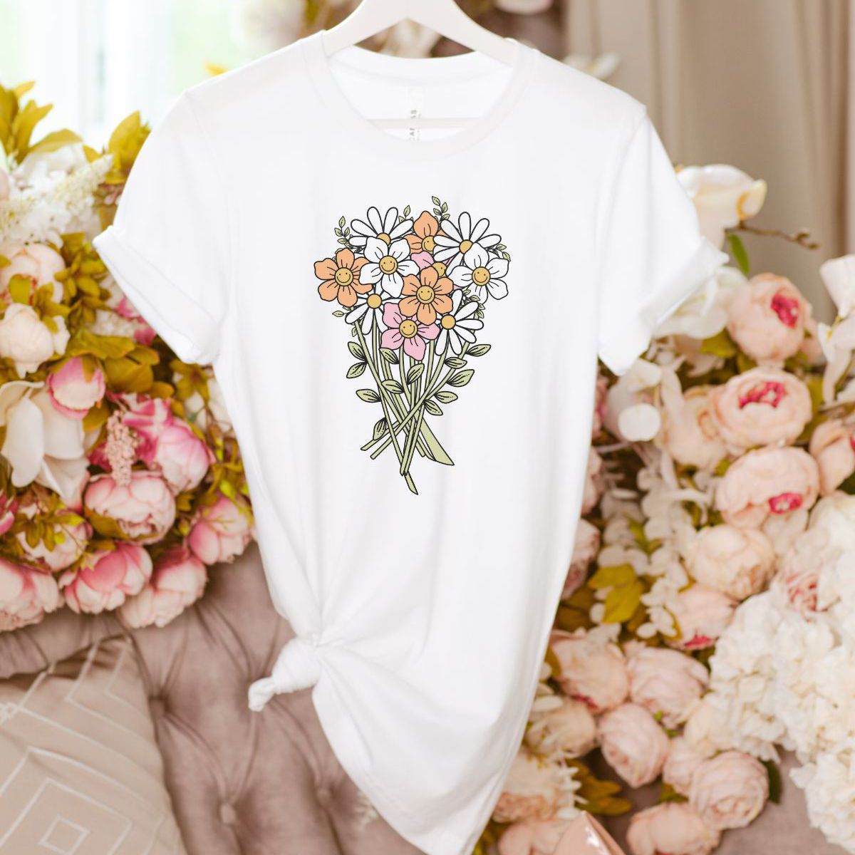 Floral Bouquet Womens T-Shirt Spring