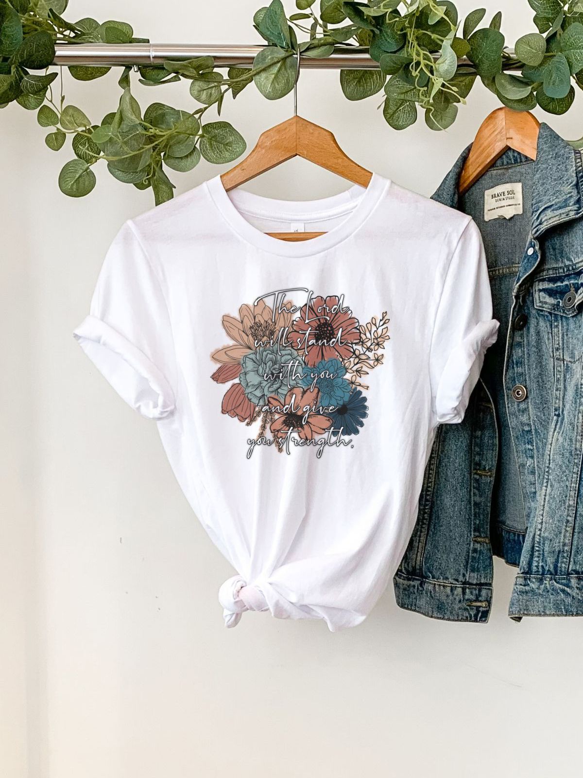 Floral Scripture Women's T-Shirt Casual