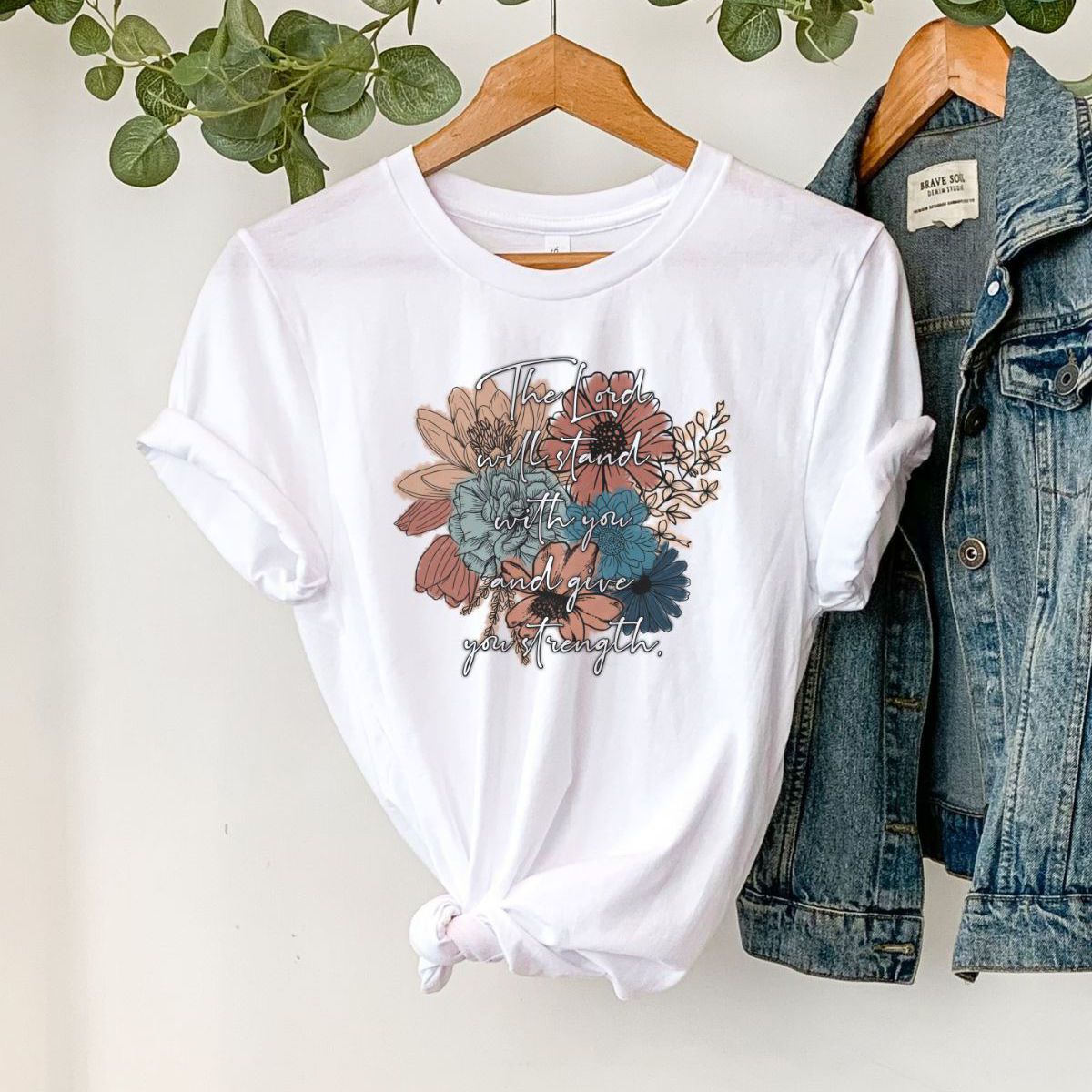 Floral Scripture Women's T-Shirt Casual