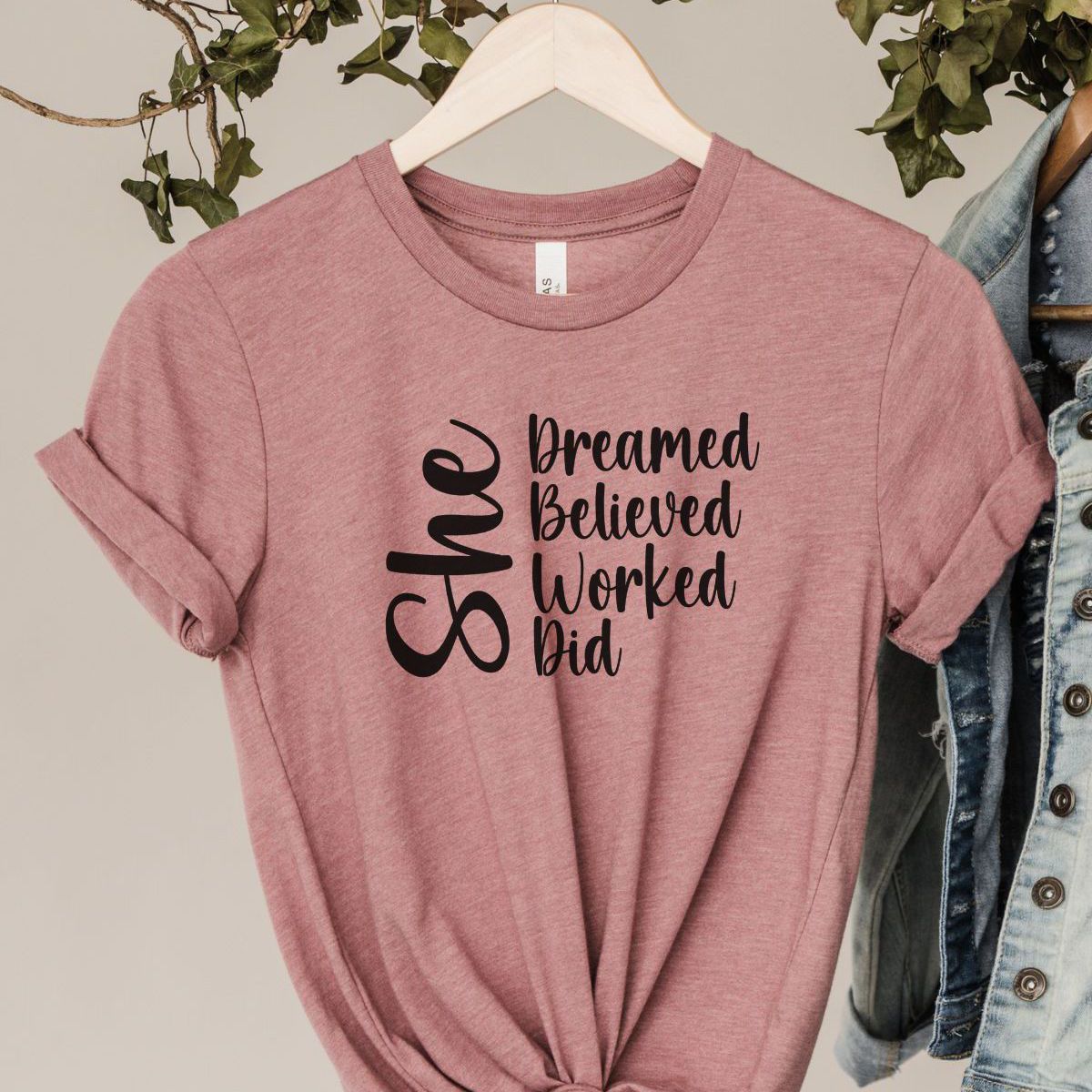 She Dreamed Womens T-shirt Casual Motivation