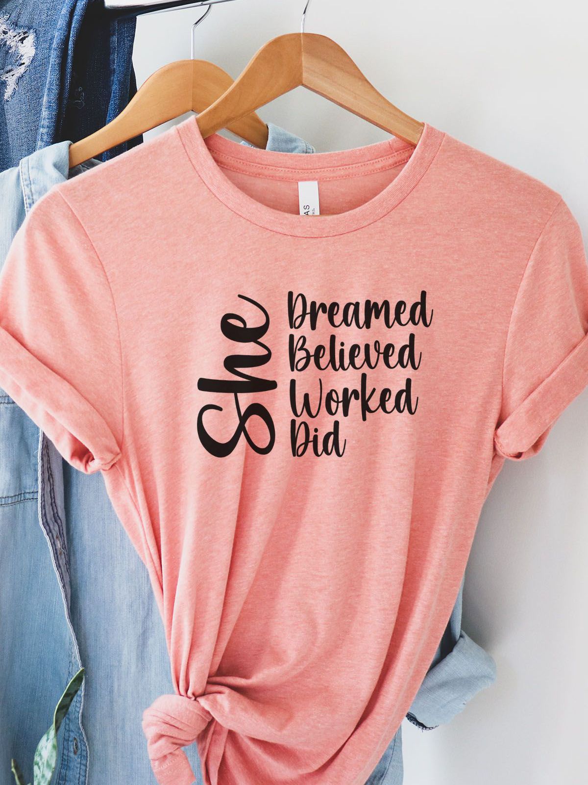 She Dreamed Womens T-shirt Casual Motivation