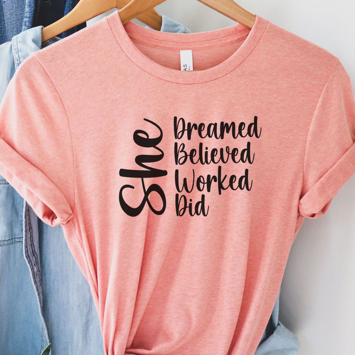 She Dreamed Womens T-shirt Casual Motivation