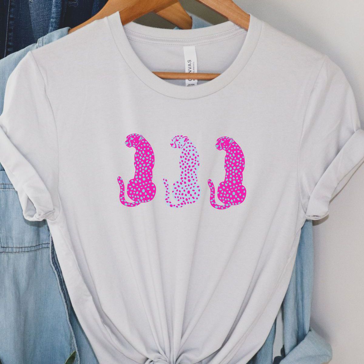 Pink Leopard Women's T-Shirt Casual