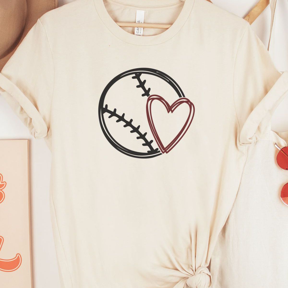 Baseball Heart Women's T-shirt