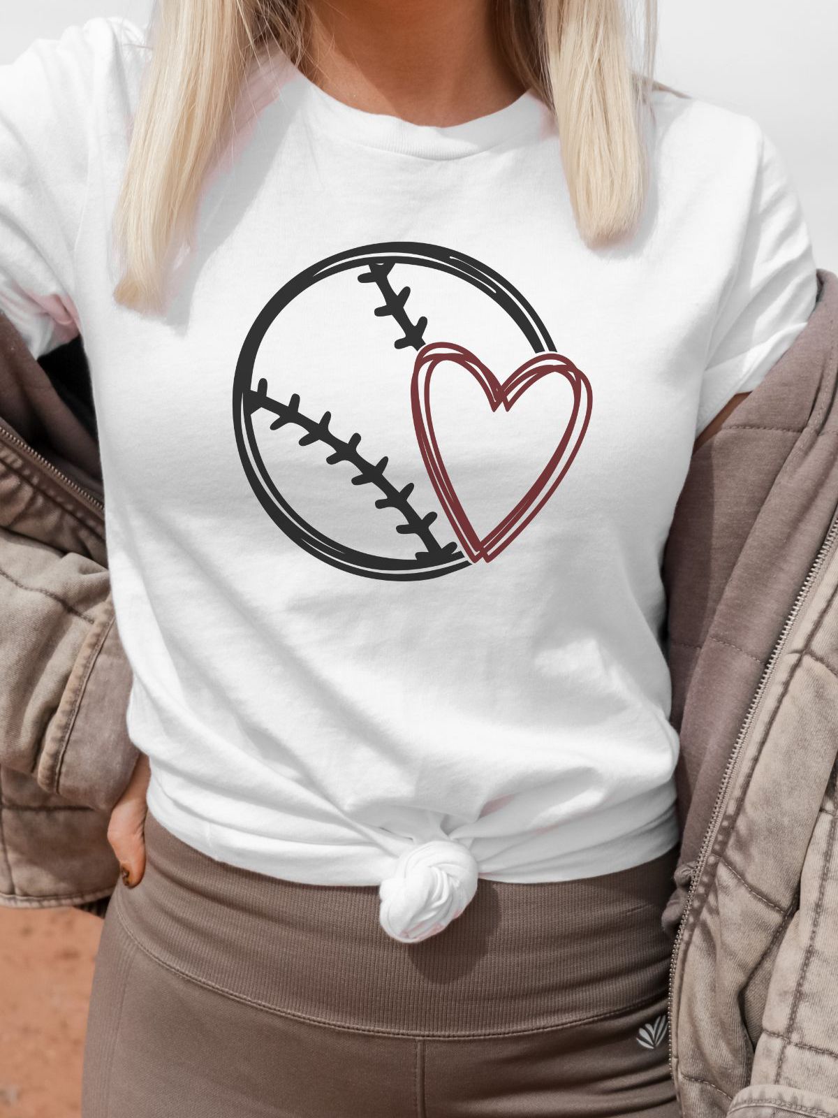Baseball Heart Women's T-shirt