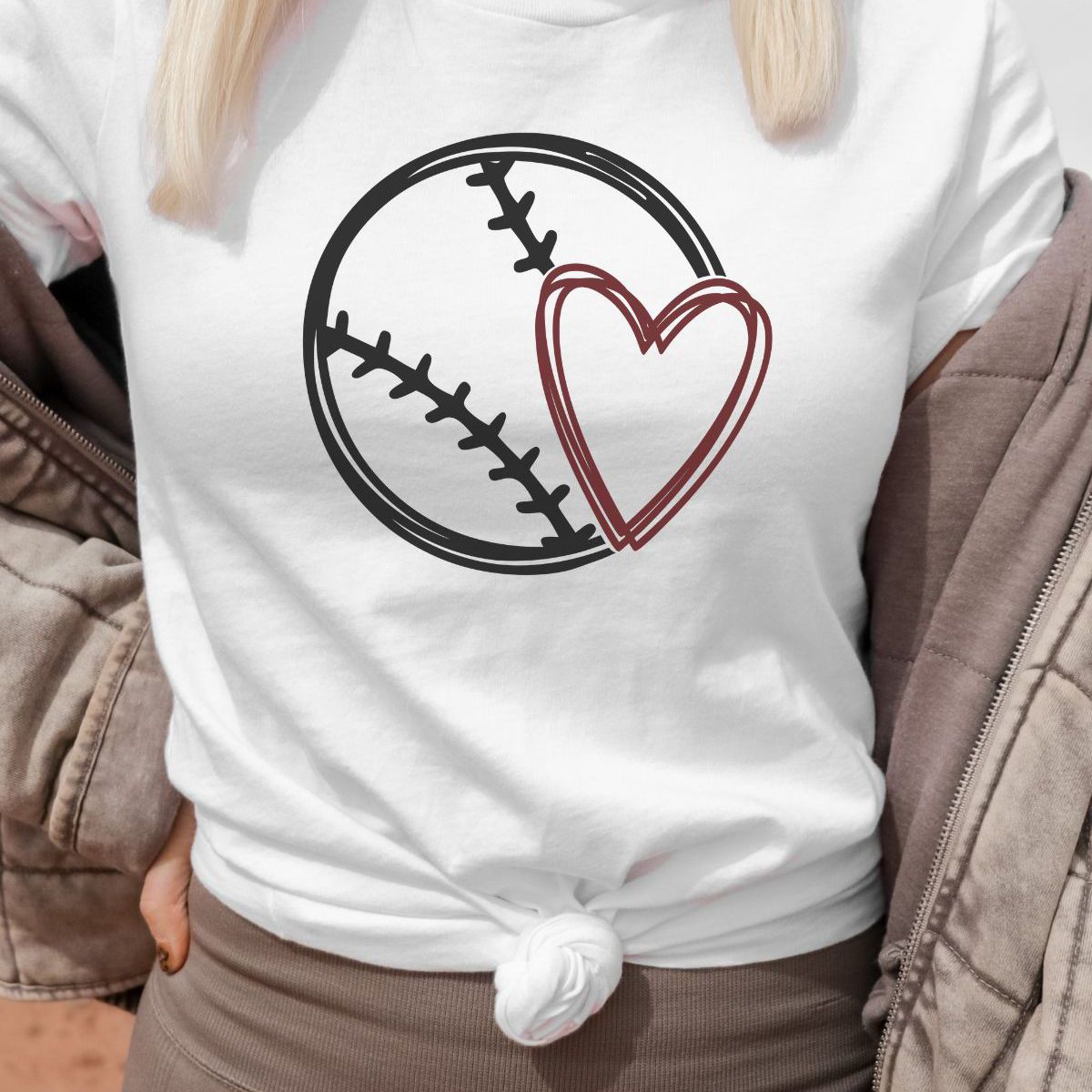 Baseball Heart Women's T-shirt