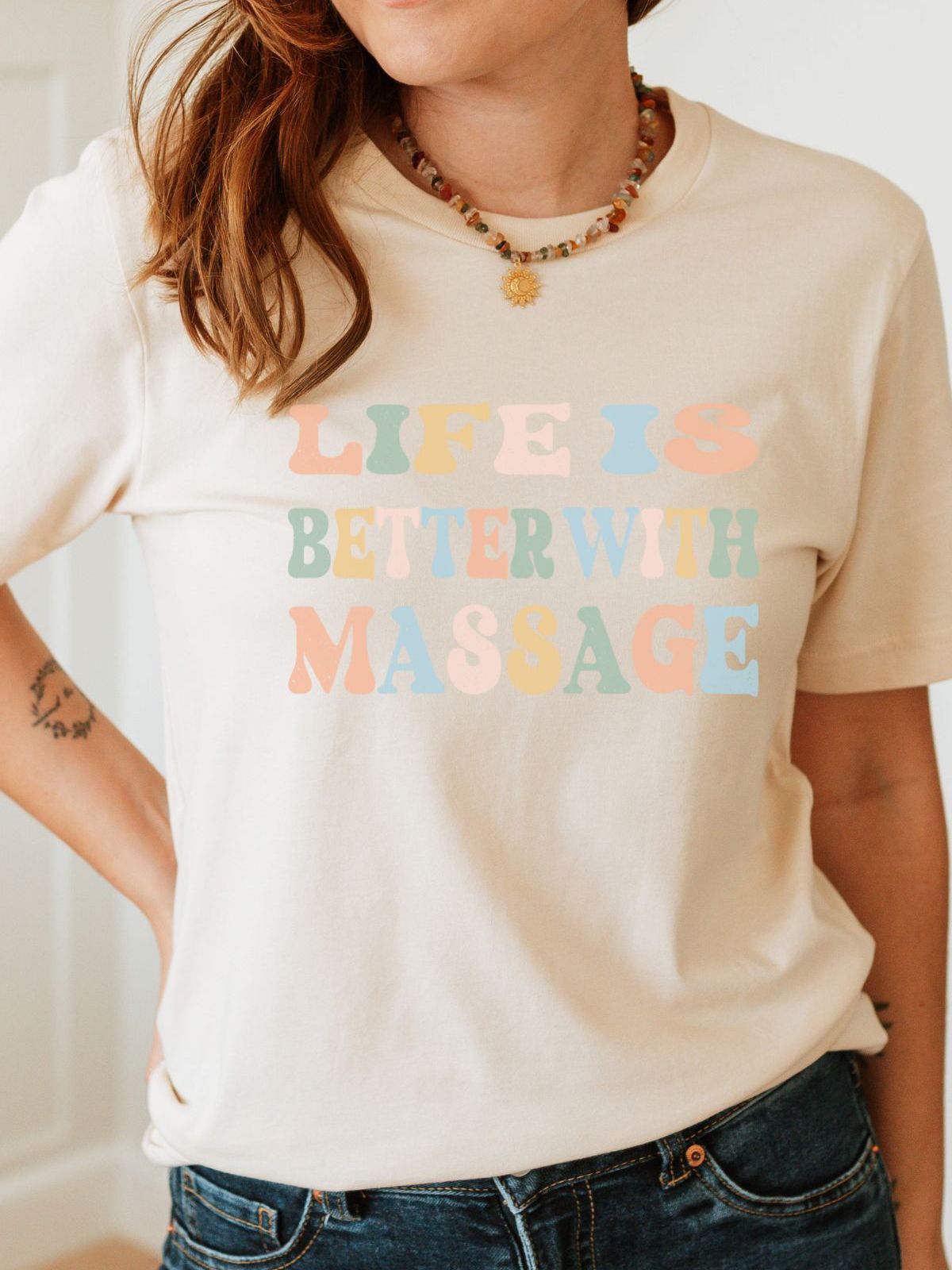 Massage Women T-Shirt Casual Comfort
