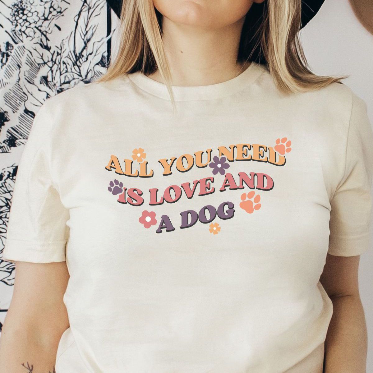 Love Dog Women's T-Shirt Casual