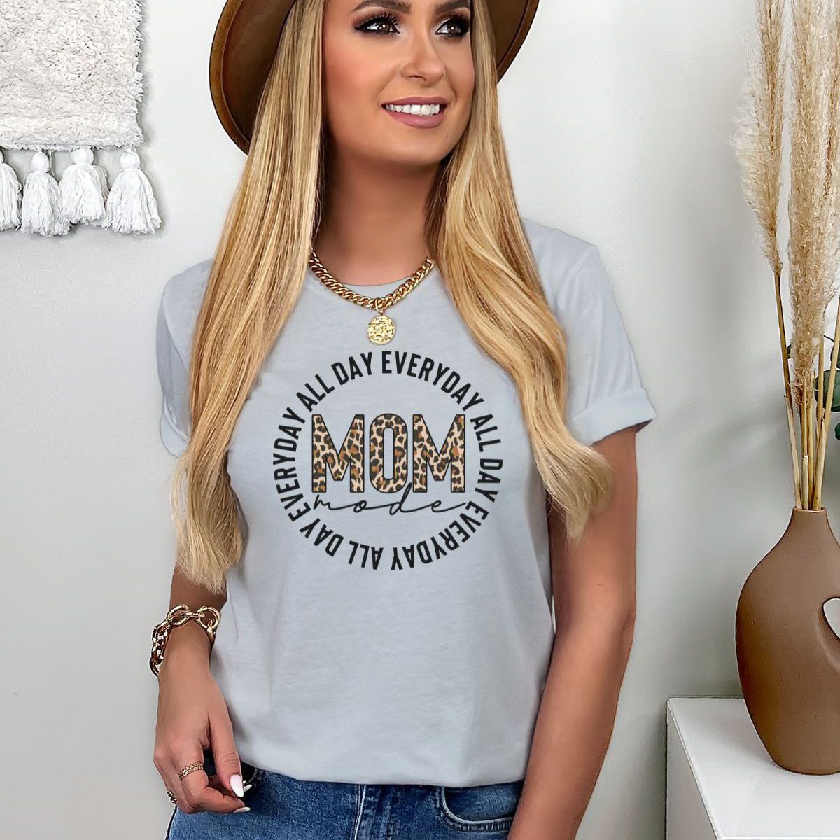 Mom Mode Womens TShirt Everyday Casual