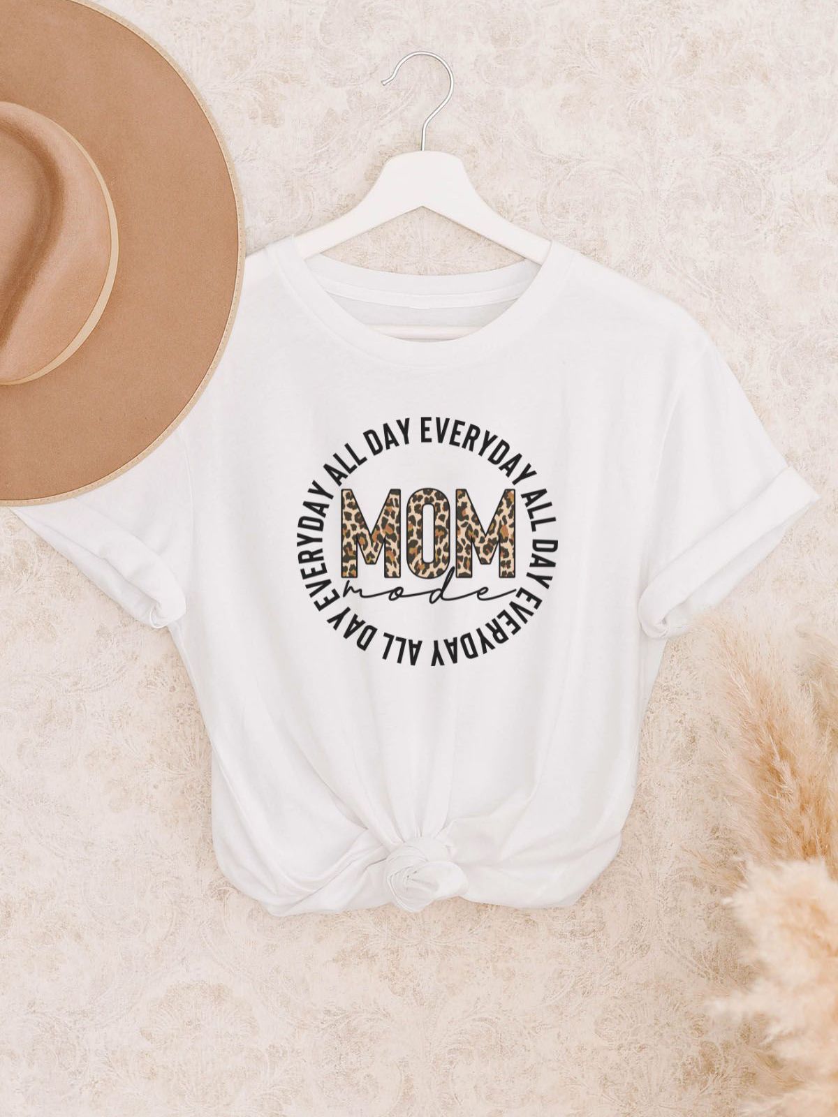 Mom Mode Womens TShirt Everyday Casual