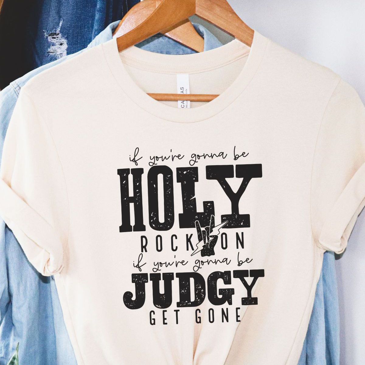 Holy Rock On Judgy Women's Tee