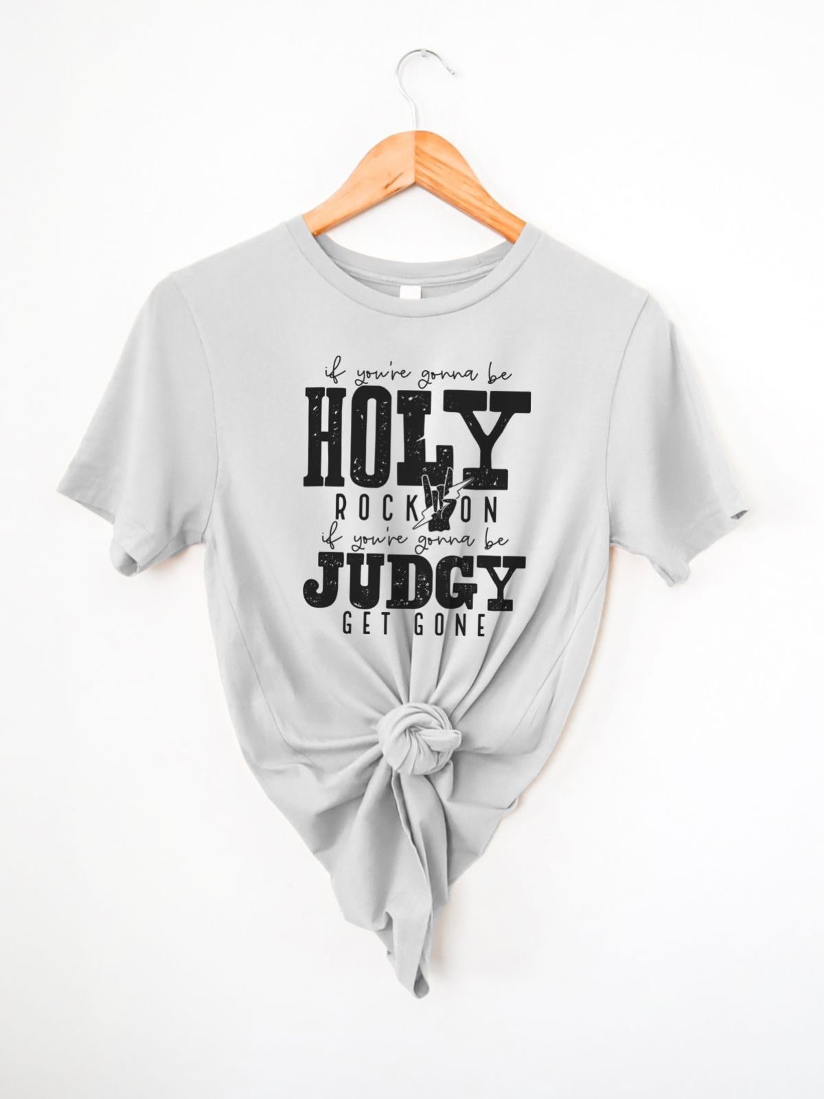 Holy Rock On Judgy Women's Tee
