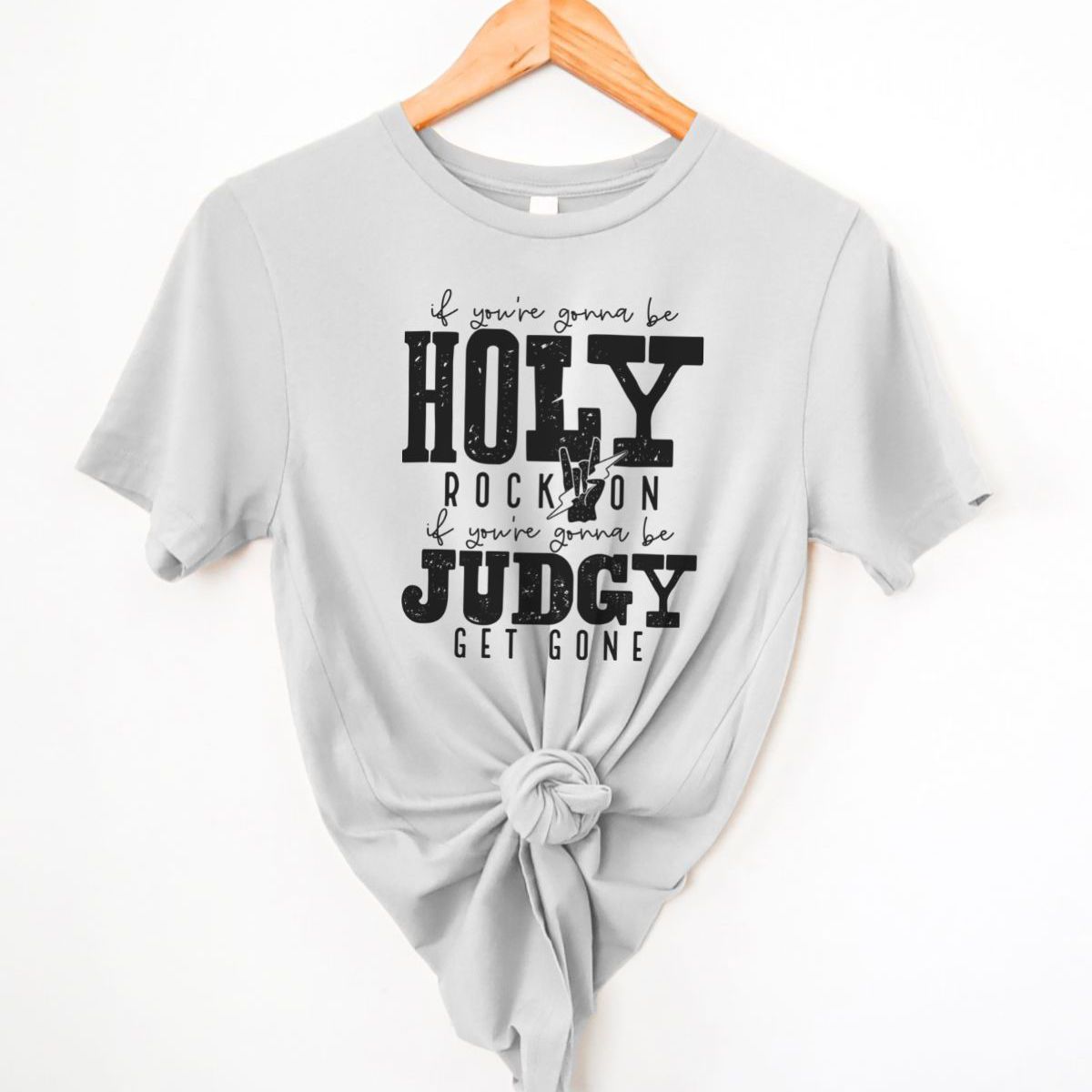 Holy Rock On Judgy Women's Tee