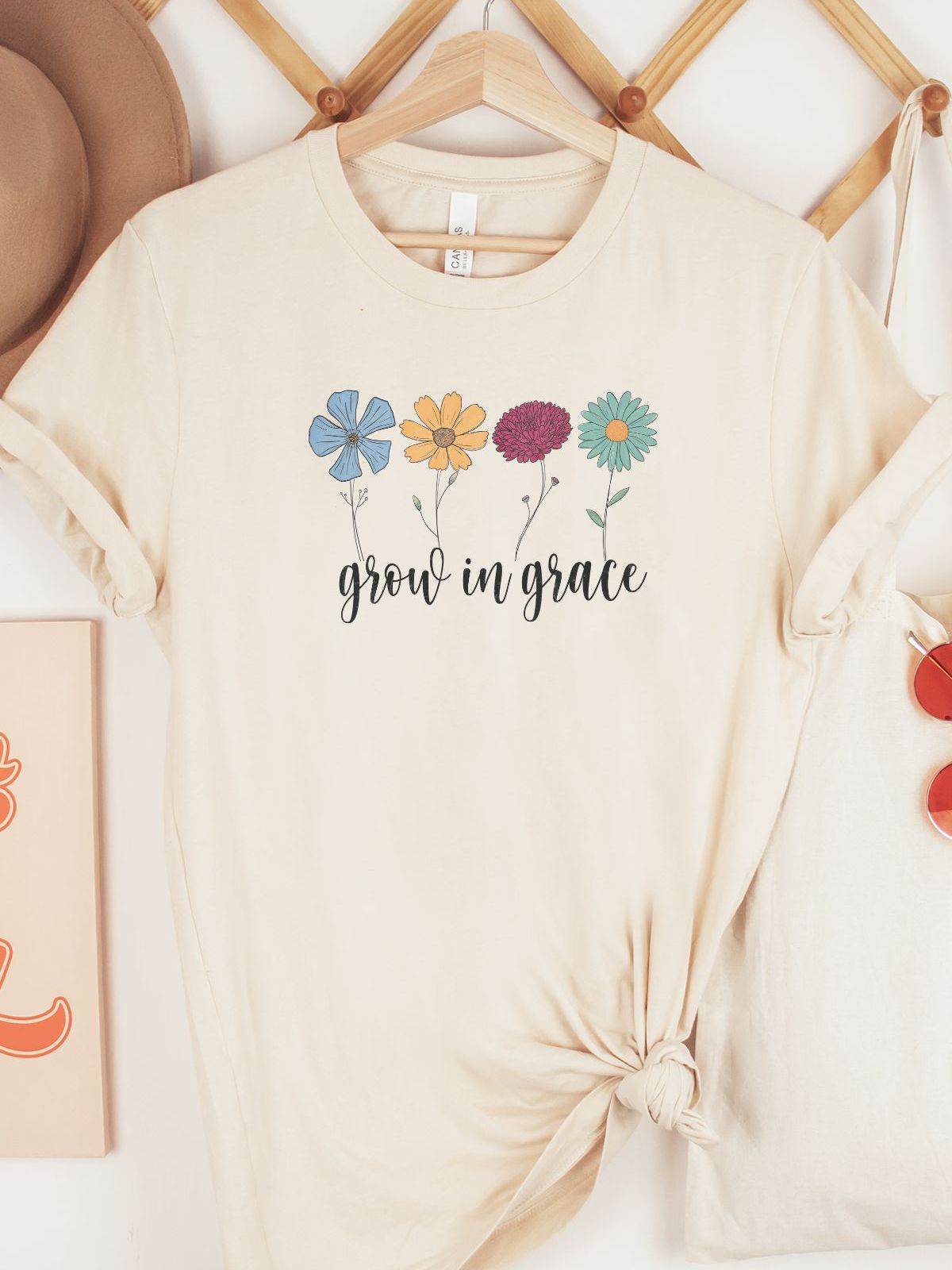 Grow in Grace Women's T-Shirt Floral