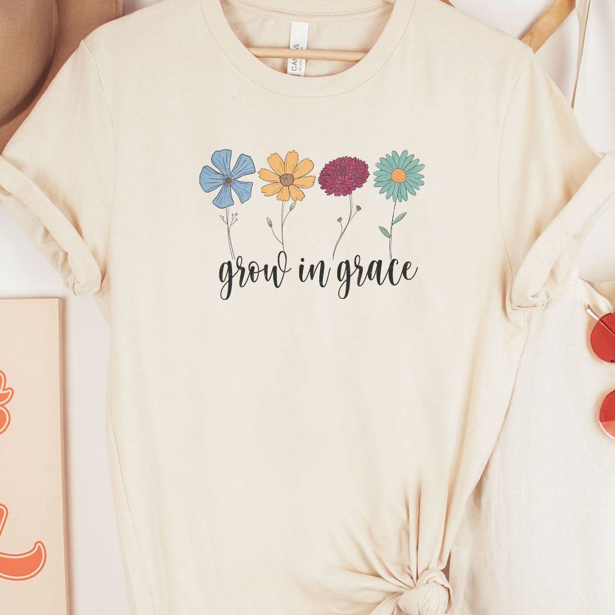 Grow in Grace Women's T-Shirt Floral