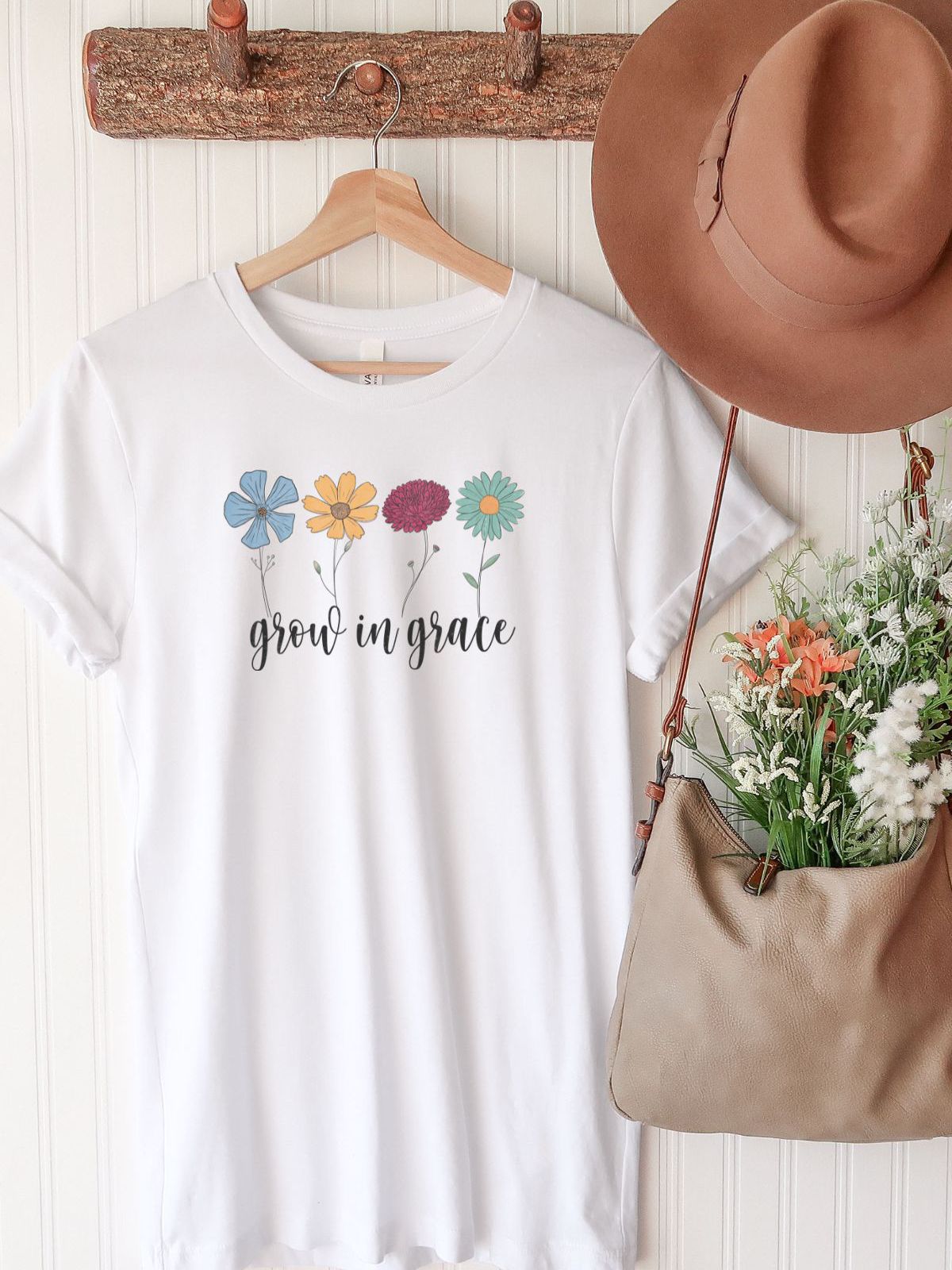Grow in Grace Women's T-Shirt Floral