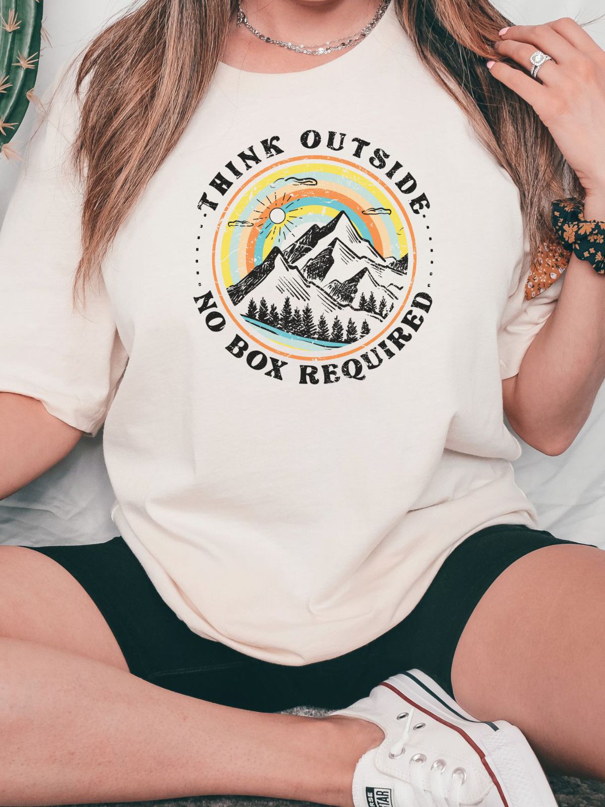 Think Outside Women T-Shirt Outdoor Adventure