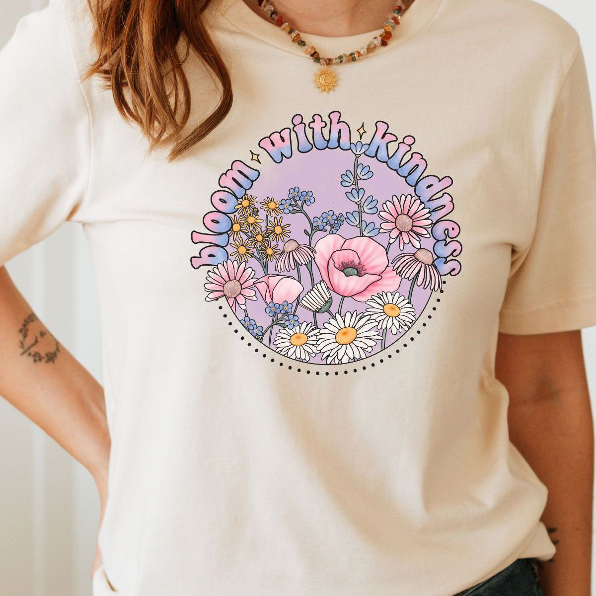 Bloom with Kindness Women T-Shirt Spring