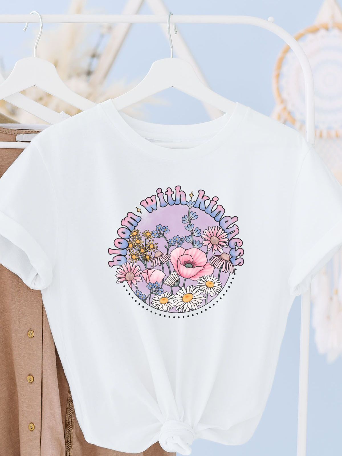 Bloom with Kindness Women T-Shirt Spring