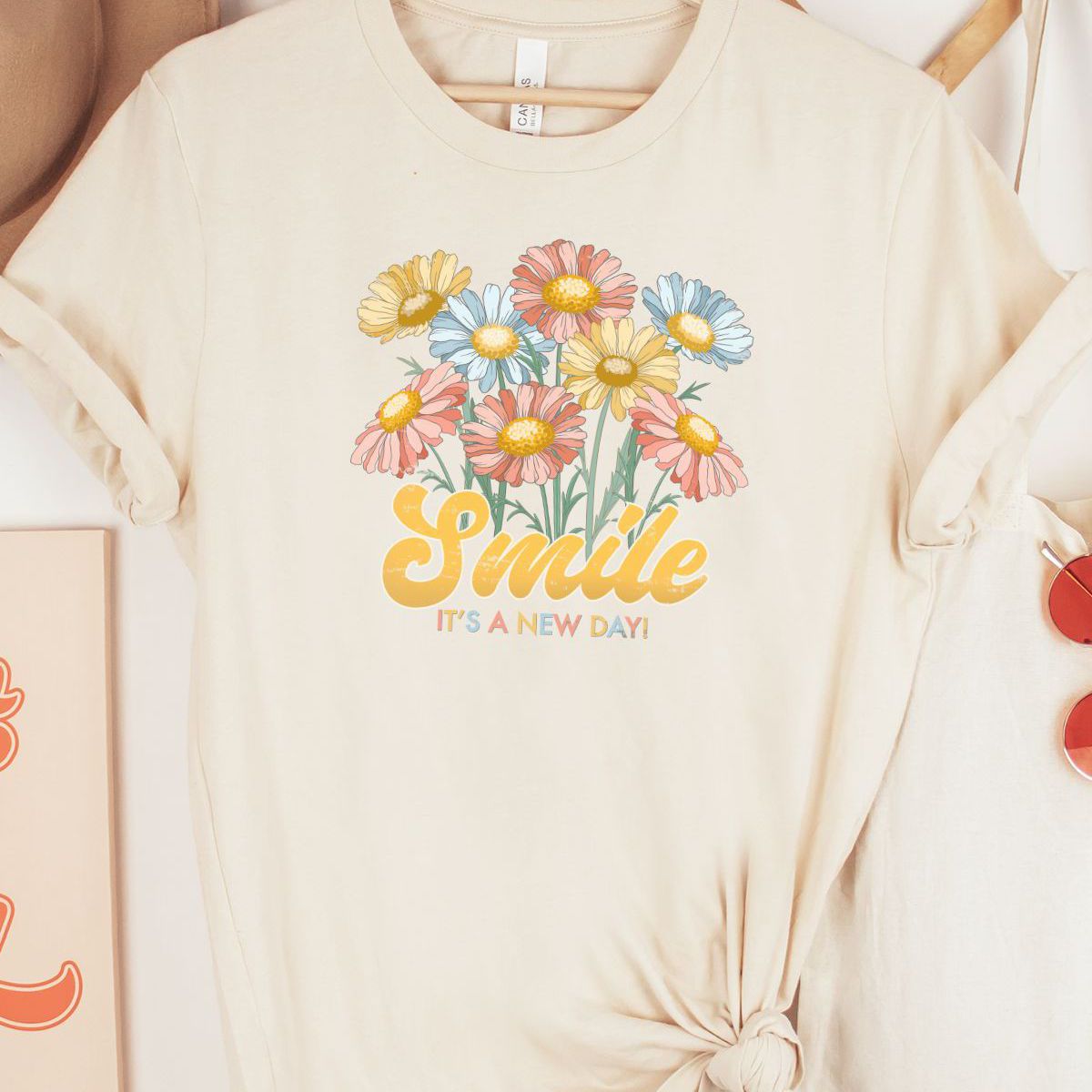 Smile Floral Women's T-Shirt Spring