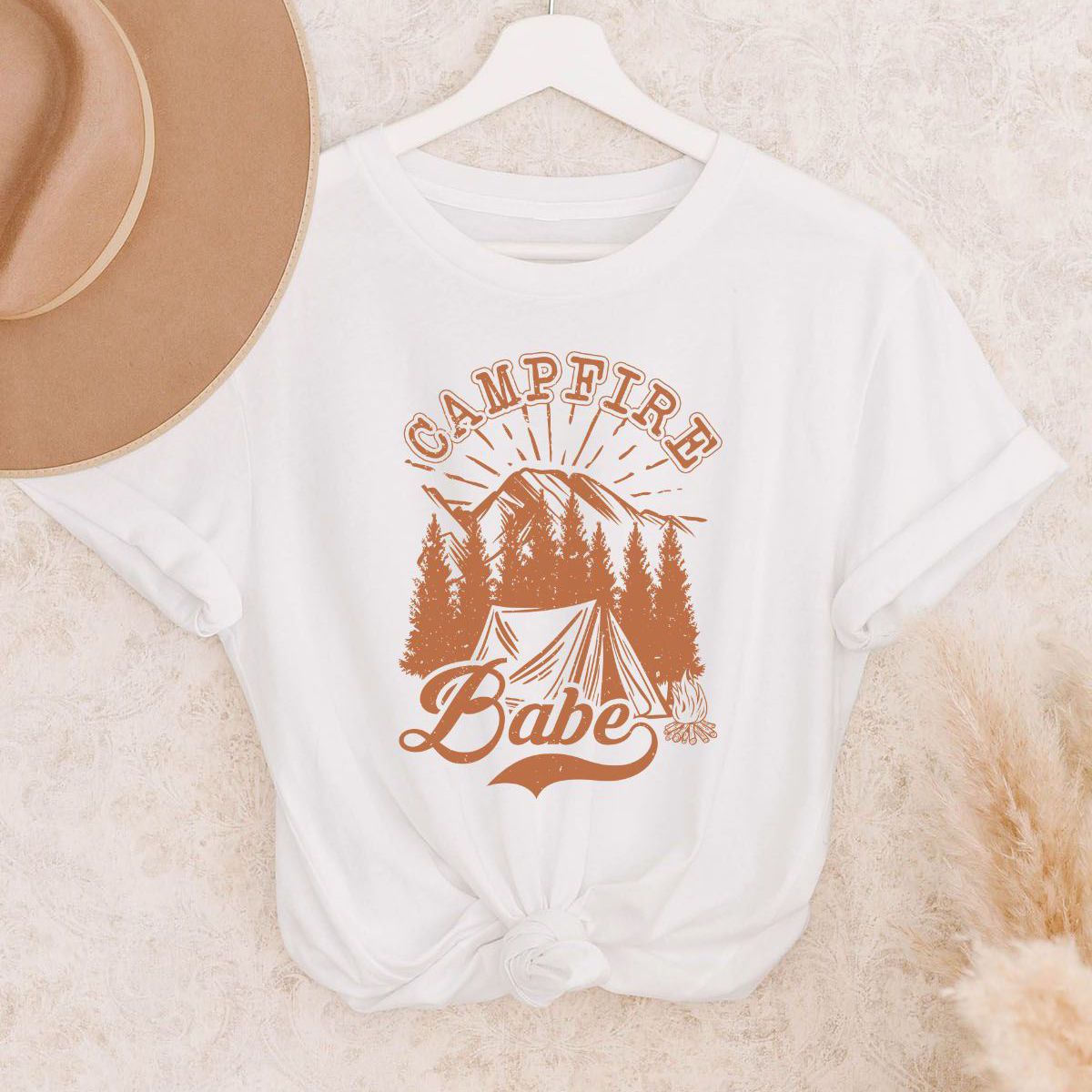 Campfire Babe Womens T-Shirt Camping