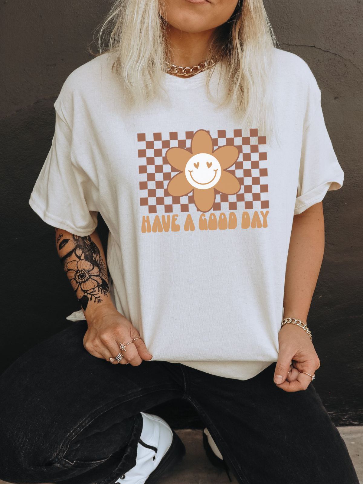 Happy Flower Unisex Tee Casual Wear