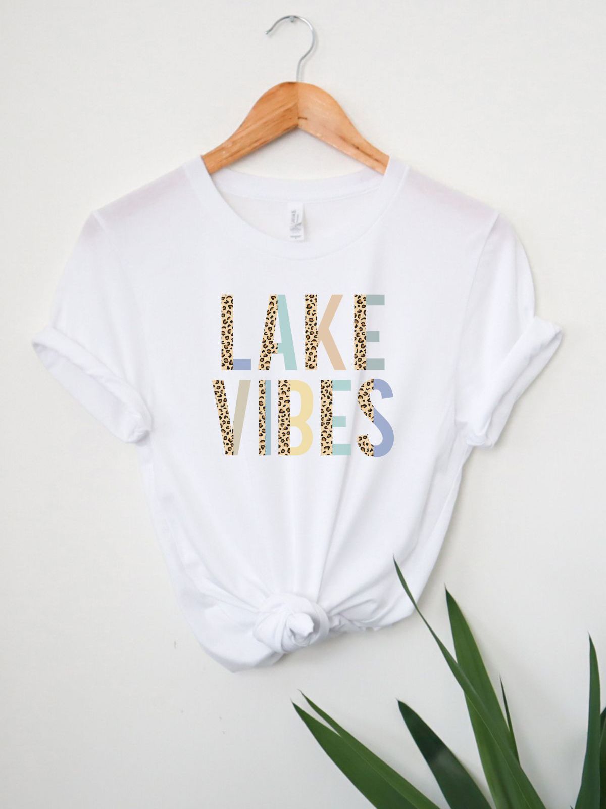 Lake Vibes Women T-Shirt Casual