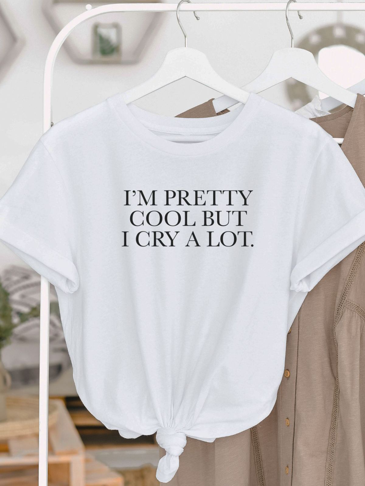 Cool Crying Women Tee Casual