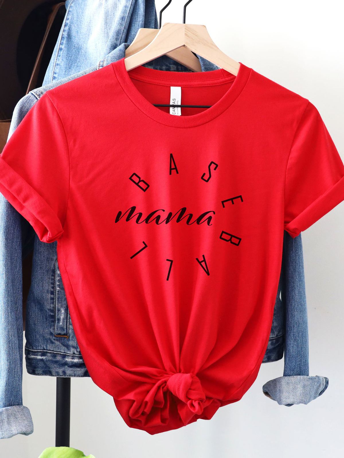 Baseball Mama Women Tee Casual