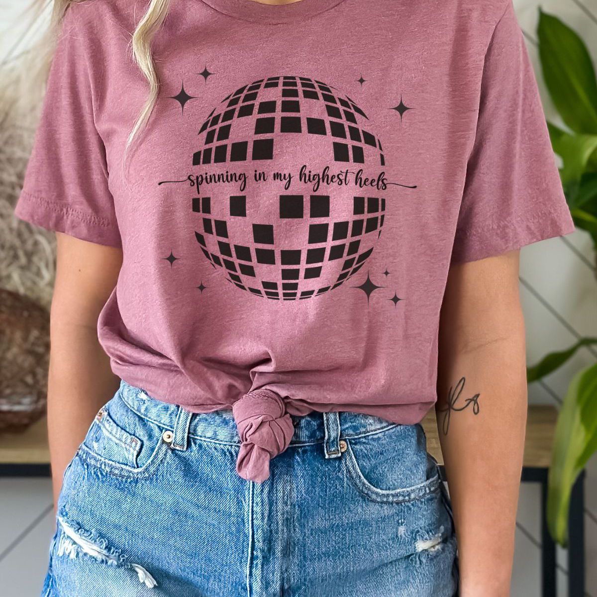 Disco Ball Womens T-Shirt Casual Party