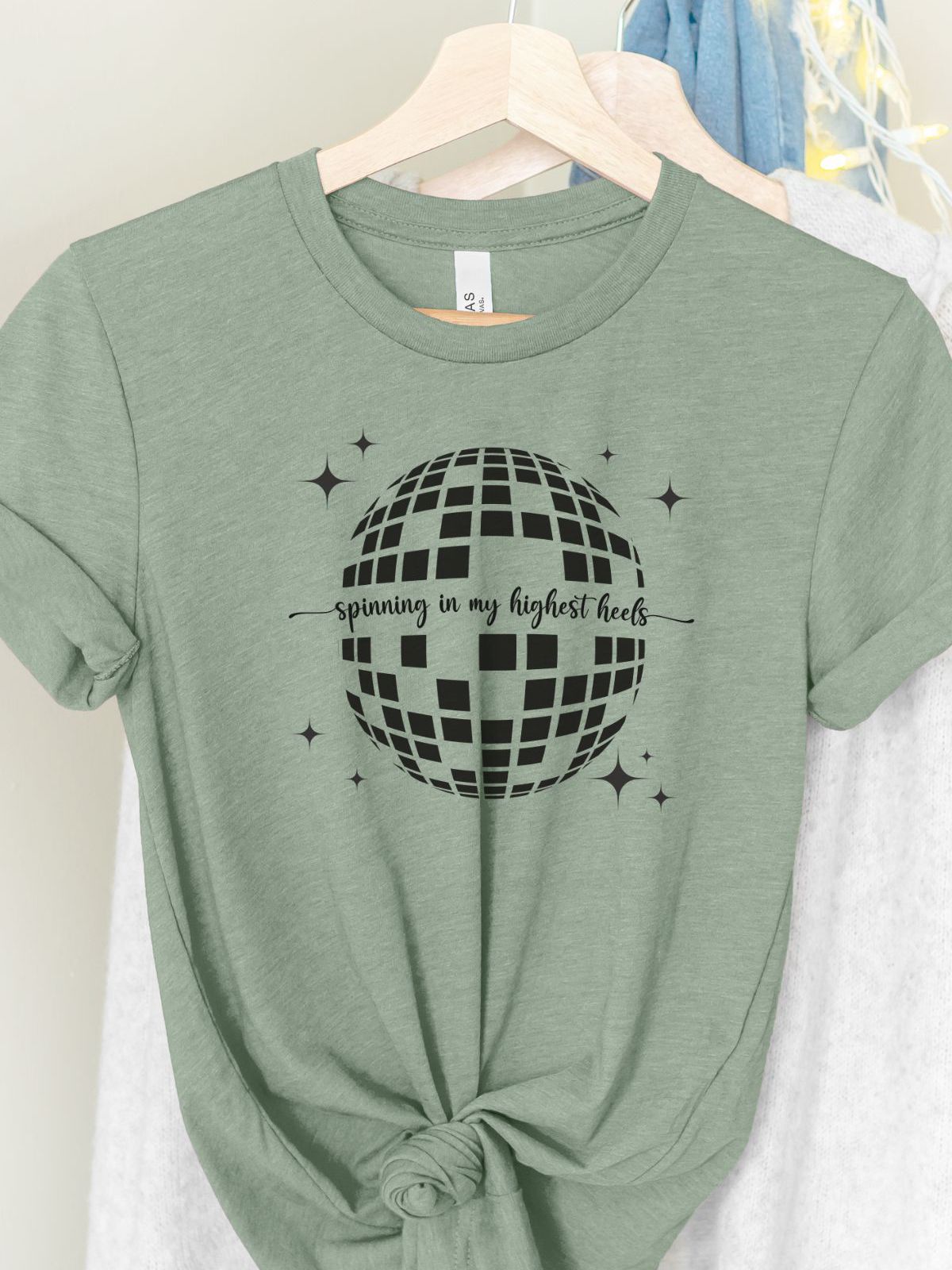 Disco Ball Womens T-Shirt Casual Party