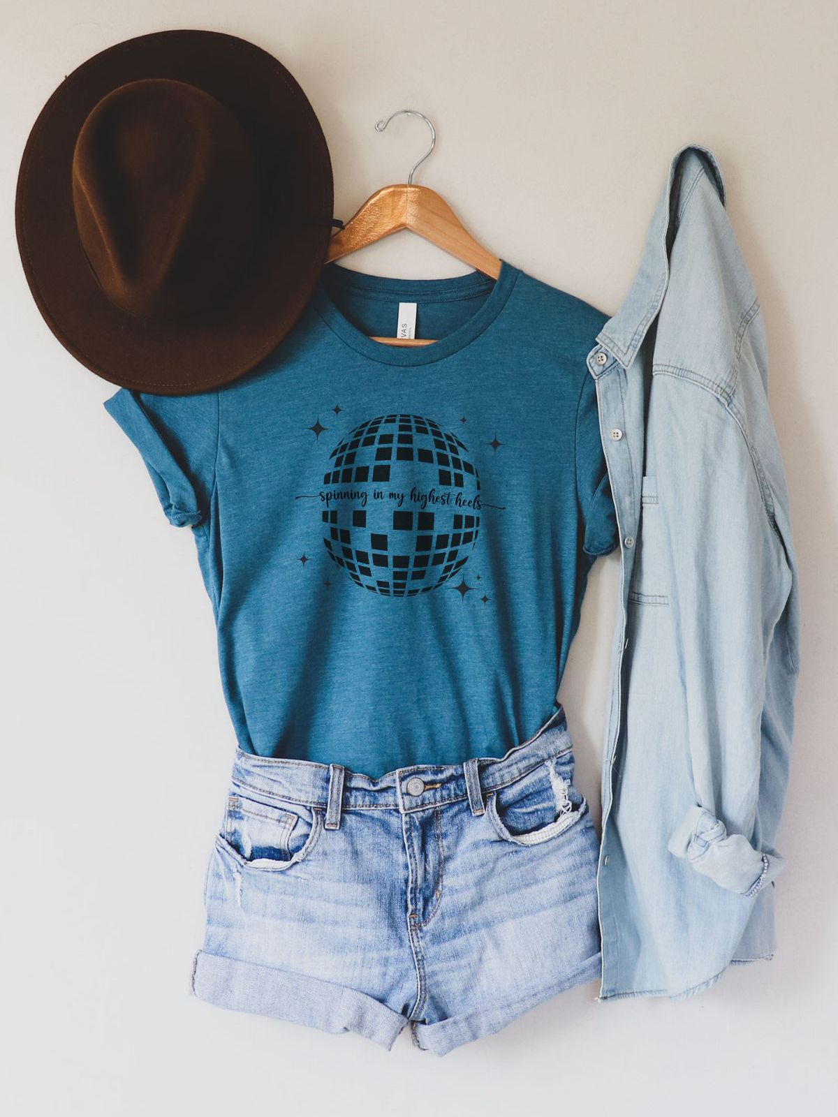 Disco Ball Womens T-Shirt Casual Party