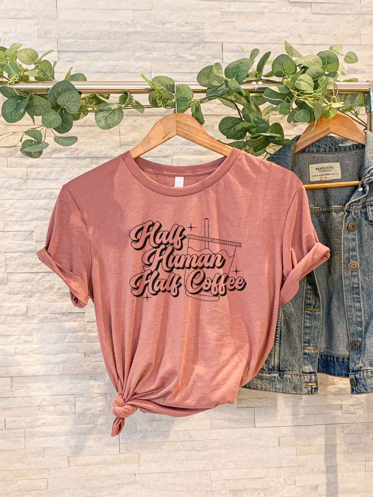 Half Human Half Coffee Unisex Tee