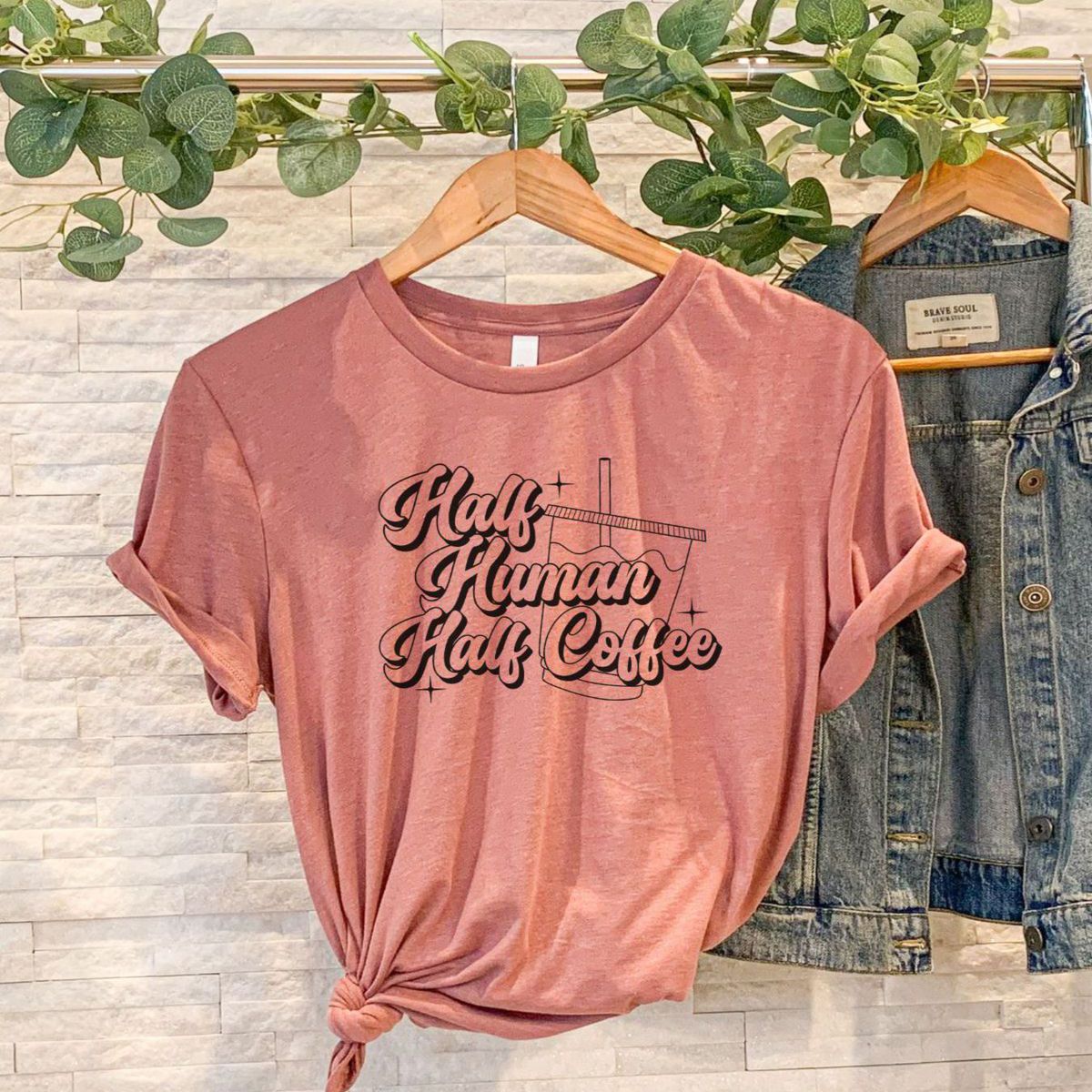 Half Human Half Coffee Unisex Tee
