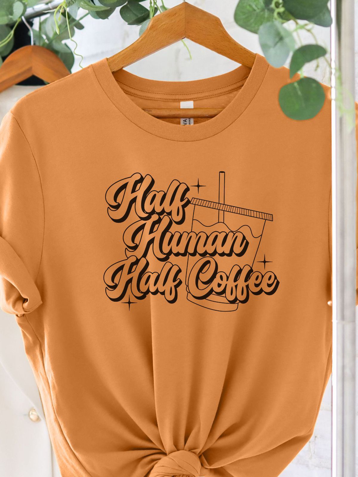 Half Human Half Coffee Unisex Tee