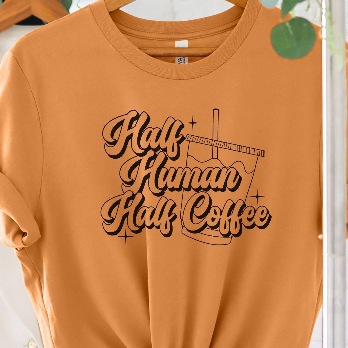 Half Human Half Coffee Unisex Tee