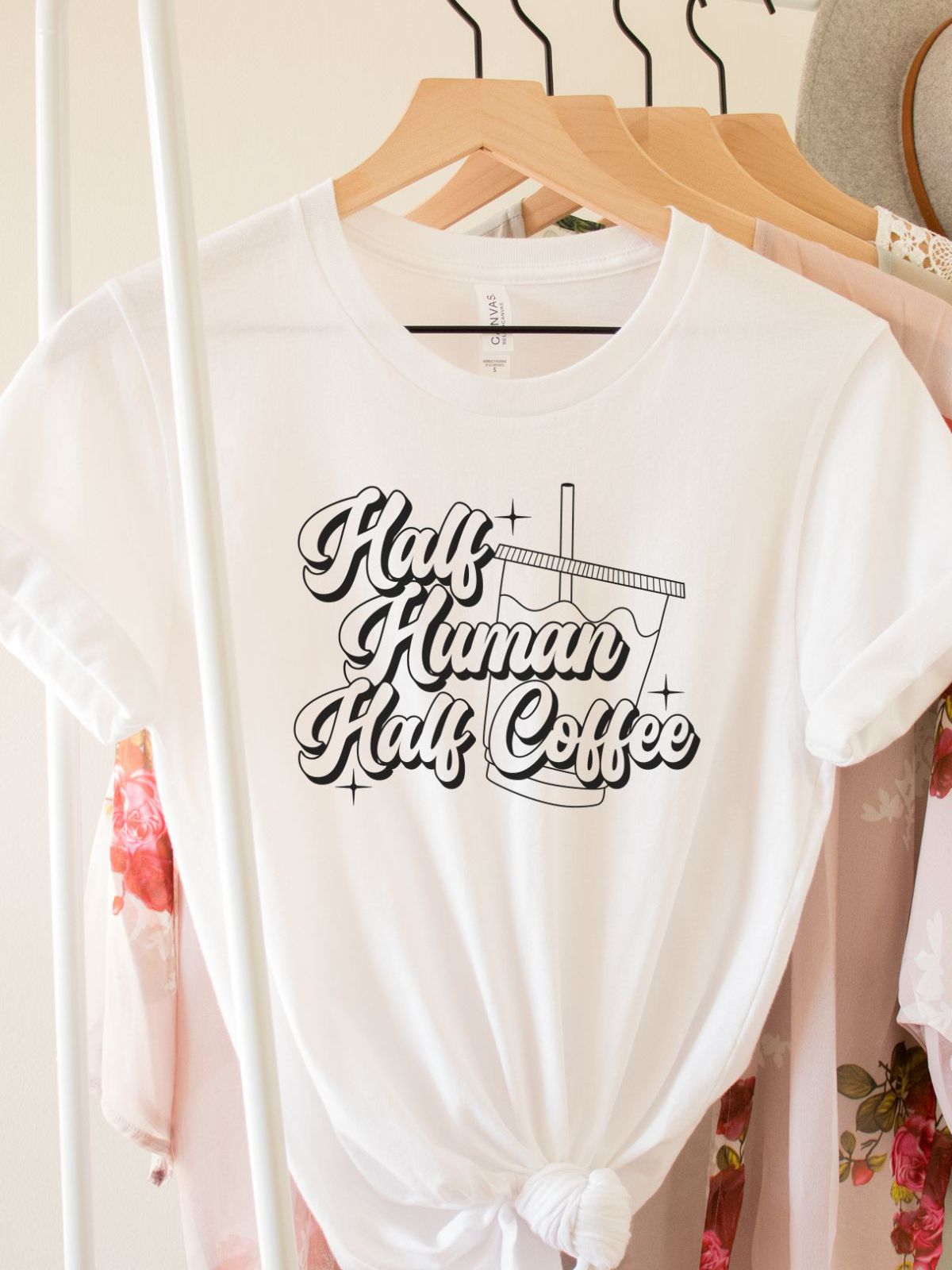 Half Human Half Coffee Unisex Tee