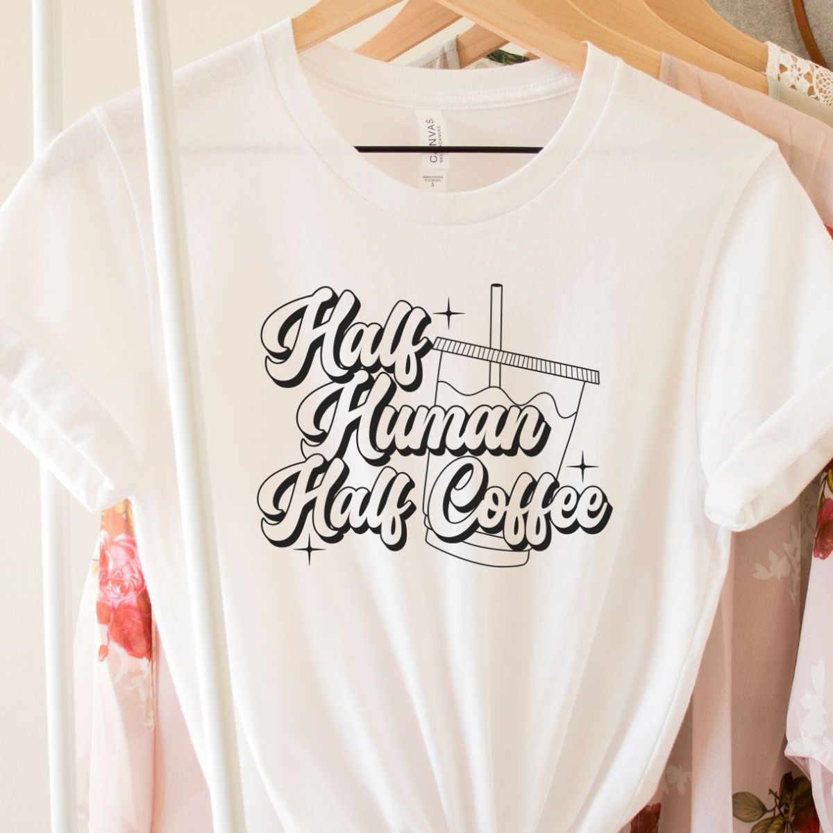 Half Human Half Coffee Unisex Tee