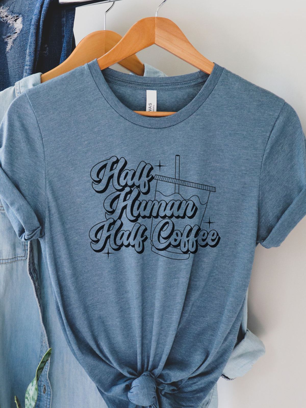 Half Human Half Coffee Unisex Tee
