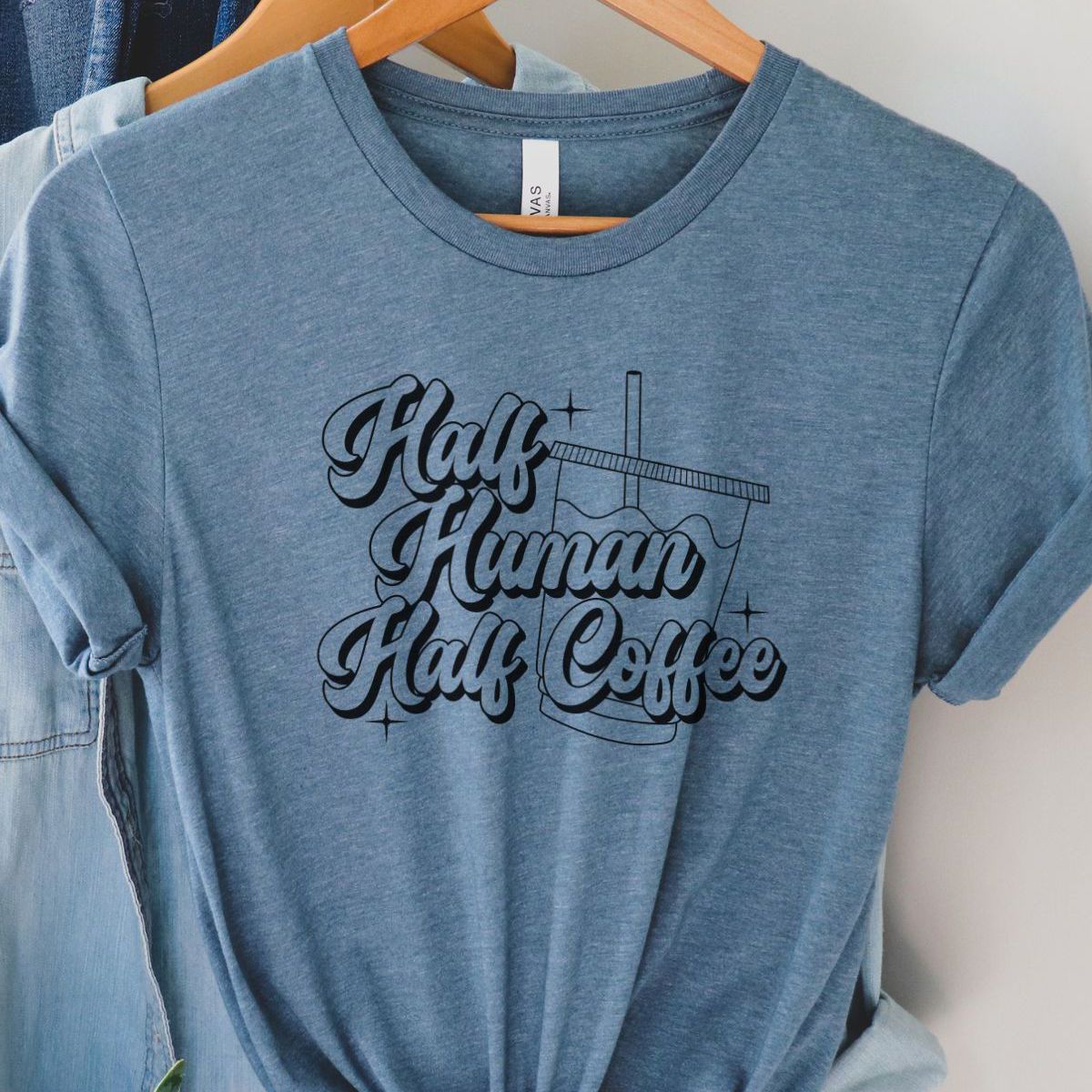 Half Human Half Coffee Unisex Tee
