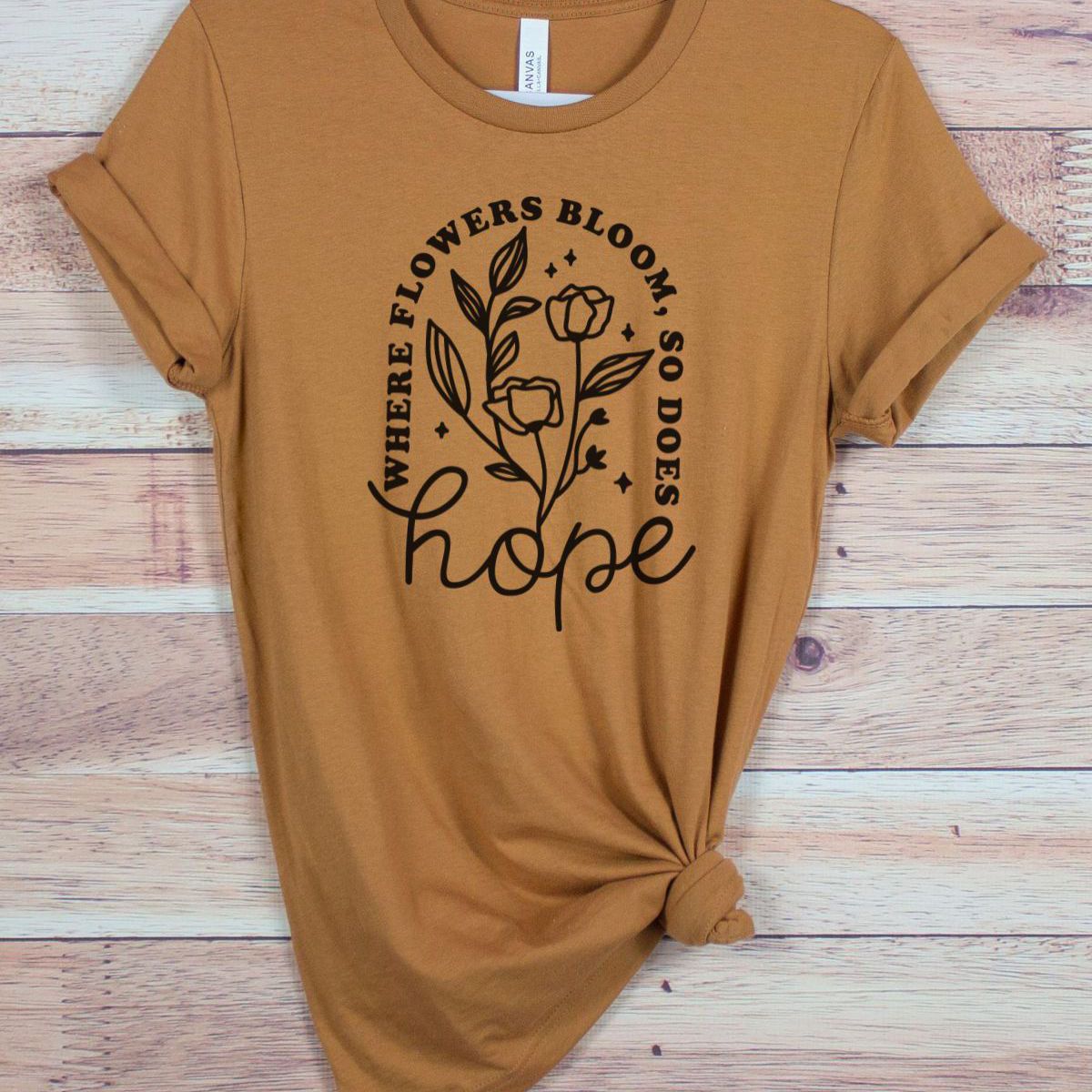 Hope Women's T-Shirt Spring Floral