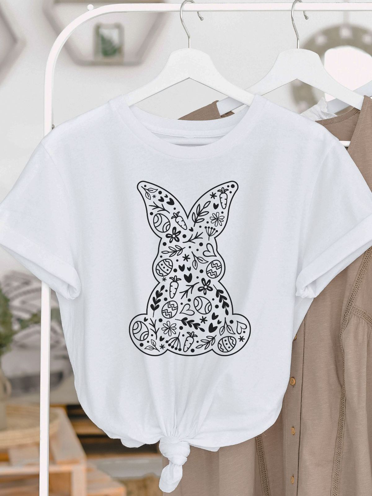 Floral Bunny Women's T-Shirt Easter