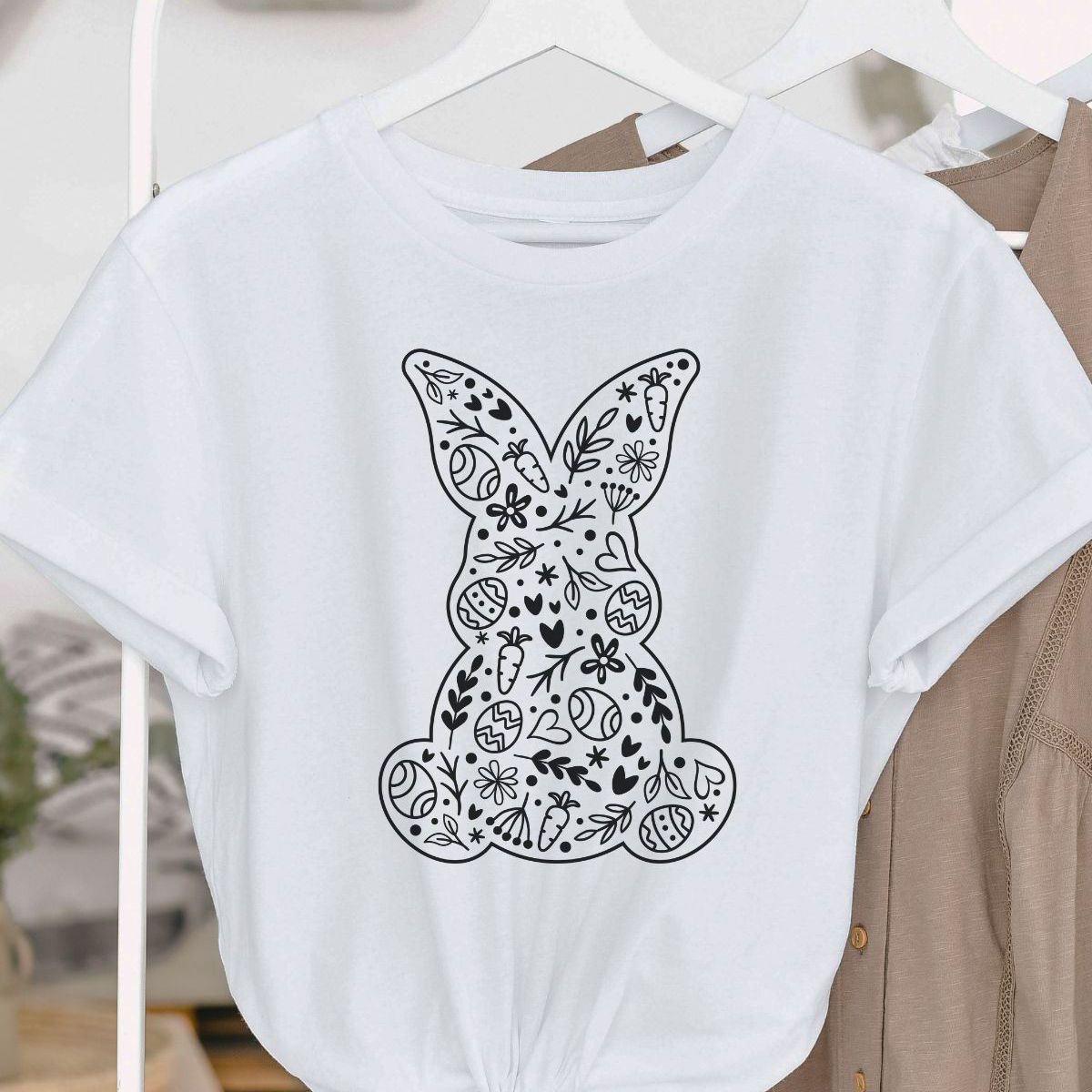 Floral Bunny Women's T-Shirt Easter