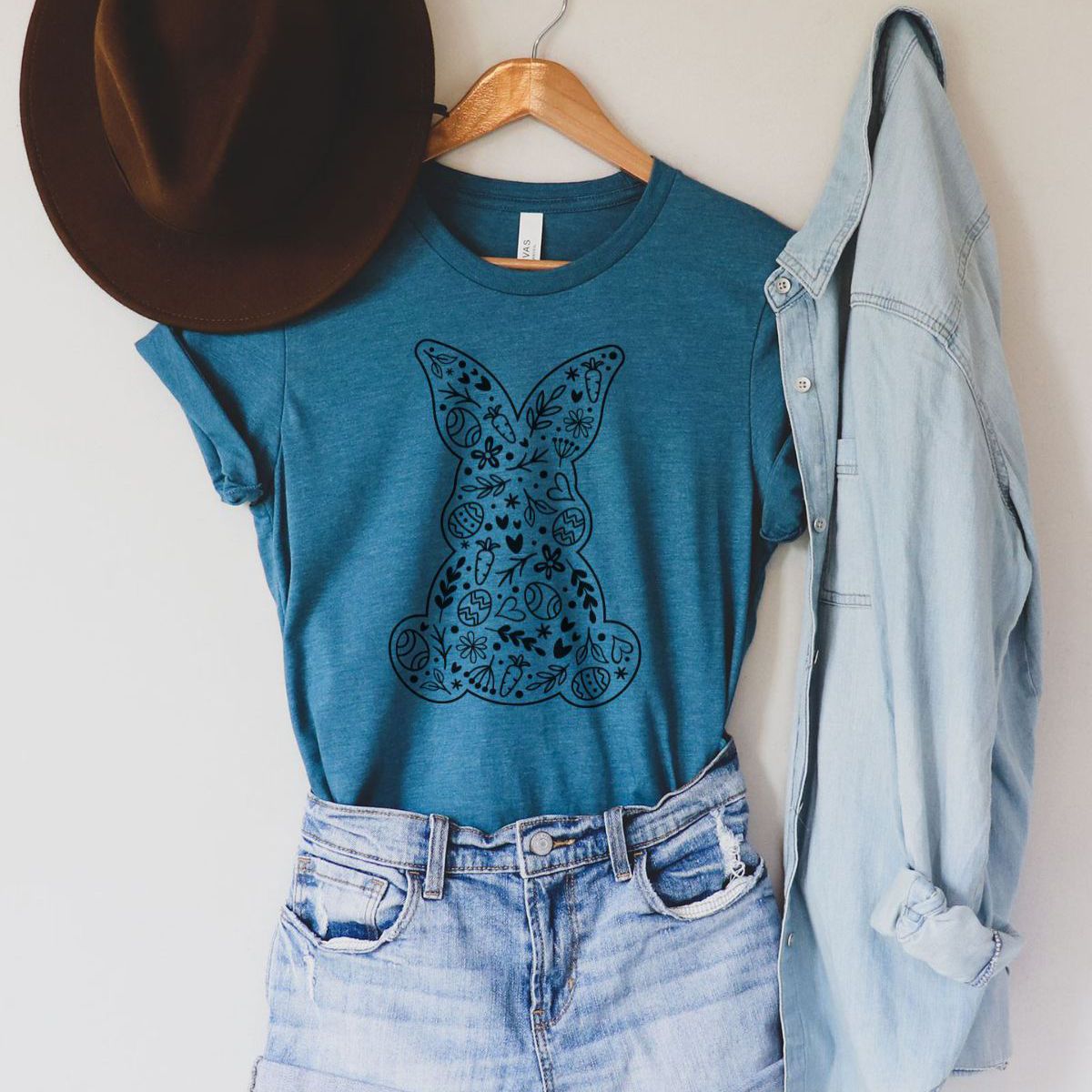 Floral Bunny Women's T-Shirt Easter