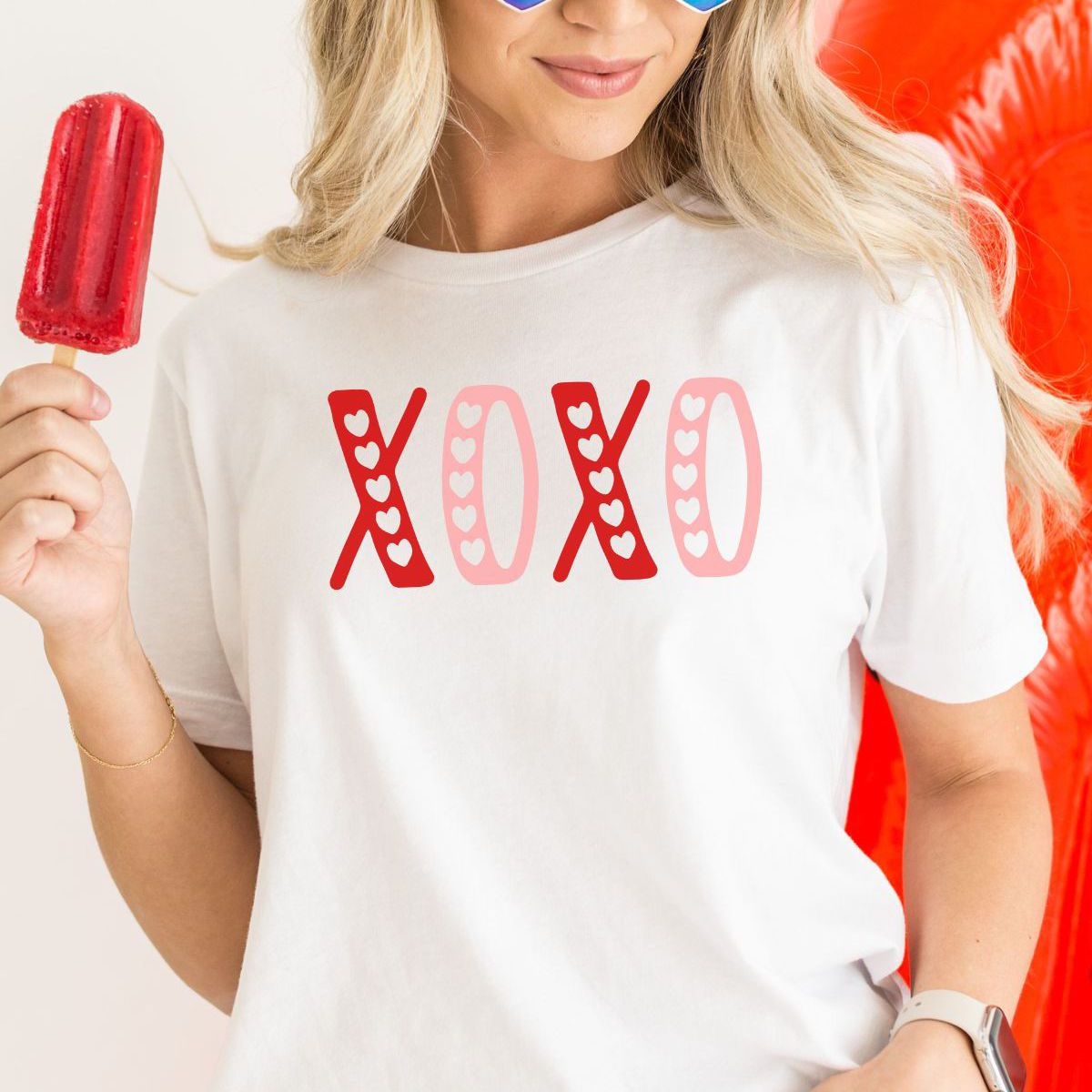 XOXO Womens T-Shirt Valentines Day