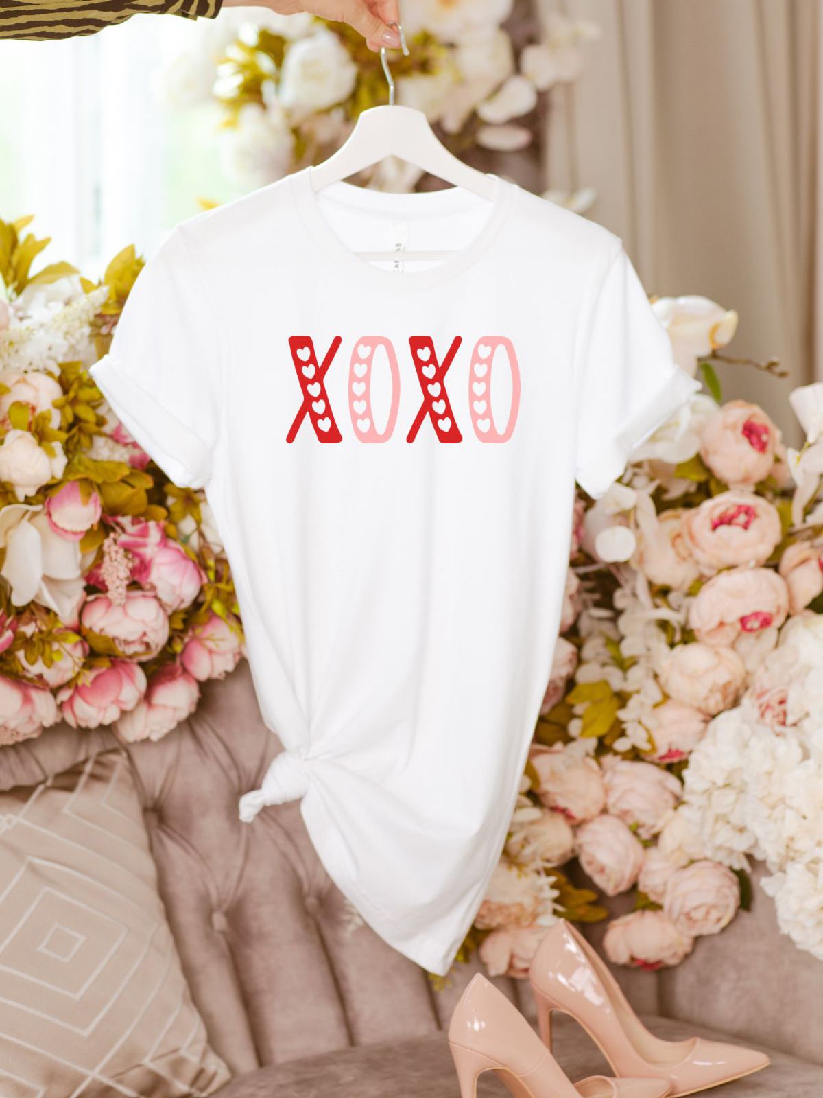 XOXO Womens T-Shirt Valentines Day