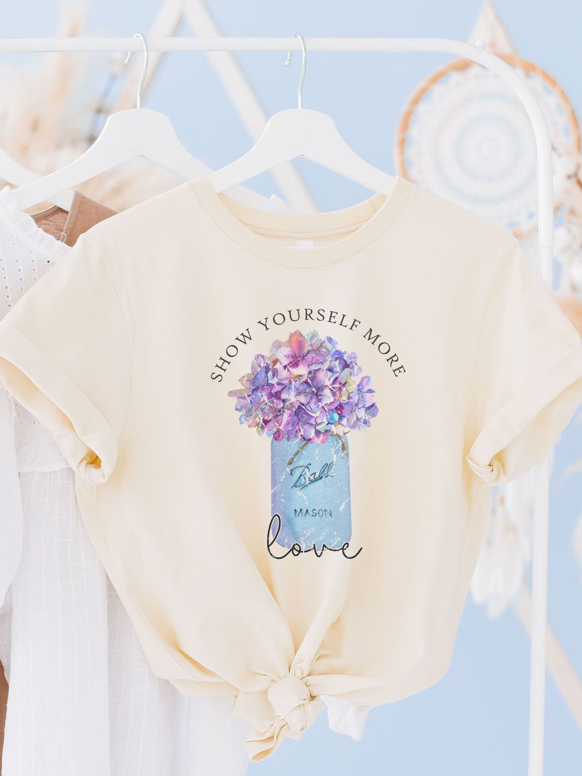 Floral Women'S T-Shirt Love Casual